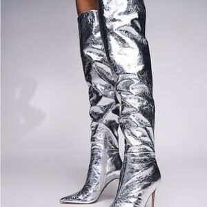 Steve Madden Metallic Over the Knee Boots